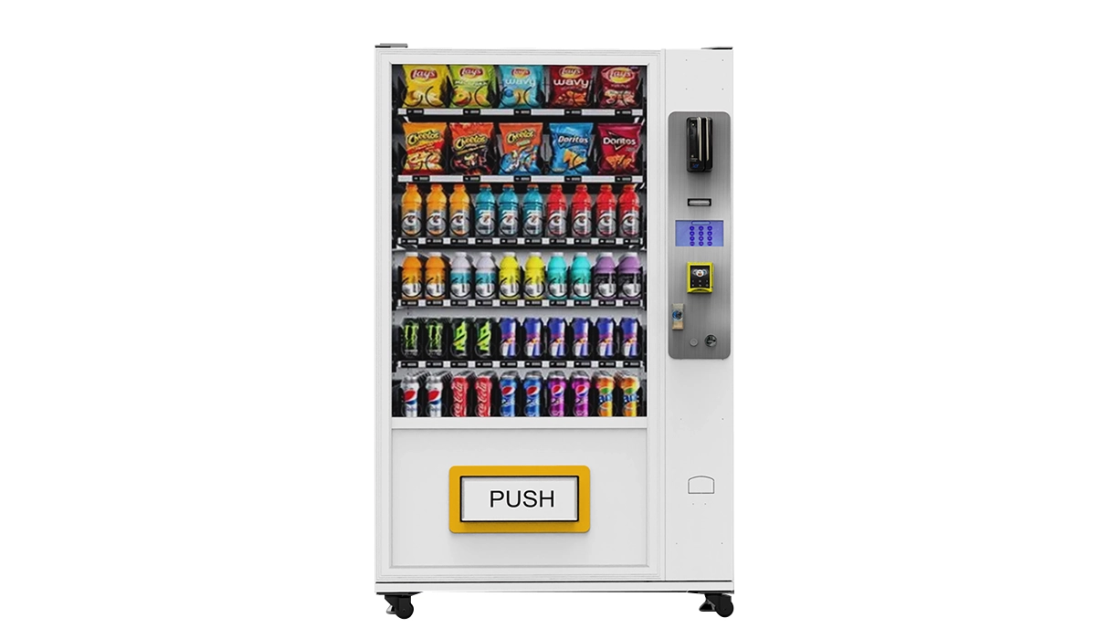 Mini distributeur automatique mobile pour événements et pop-up stores.
